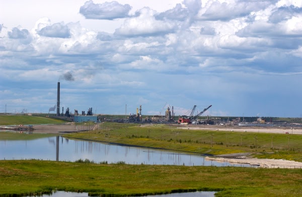 Mining infrastructure adjacent to a water body